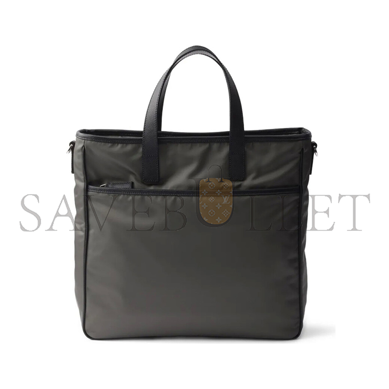 PRADA RE-NYLON AND SAFFIANO LEATHER TOTE BAG 2VG860 (36*34*8cm) PRADA RE-NYLON AND SAFFIANO LEATHER TOTE BAG 2VG860 (36*34*8cm)